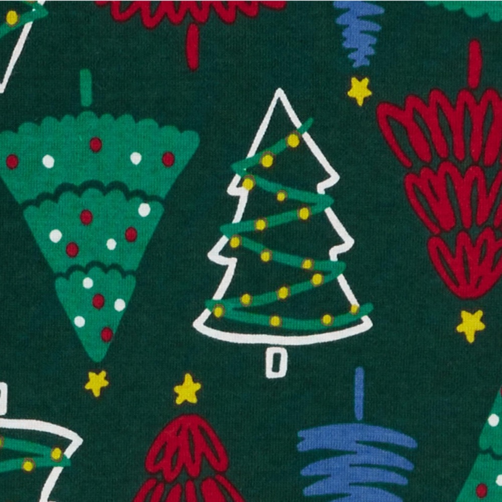 Carter’s Kids Christmas Trees Decorated Lights Winter Shirt and Pants Pajamas - Picture 2 of 2